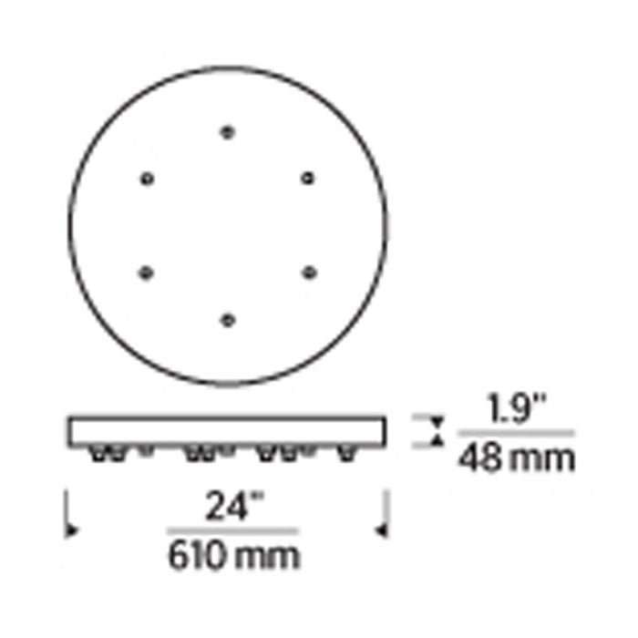 Round Multiport Canopy - line drawing.