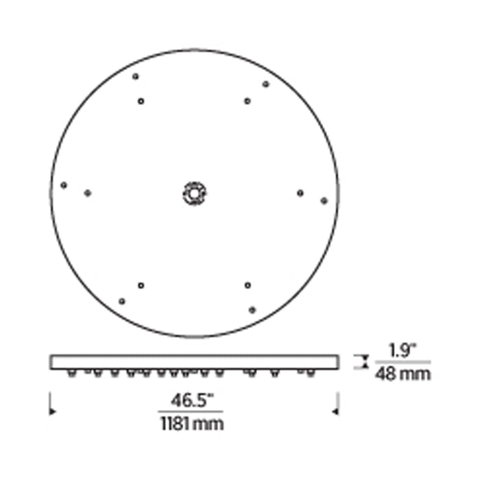 Round Multiport Canopy - line drawing.