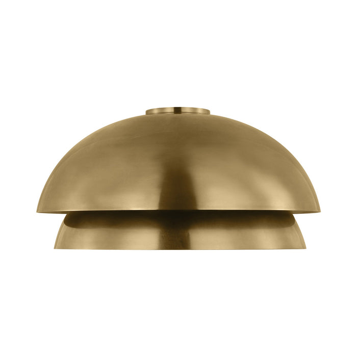 Shanti LED Flush Mount Ceiling Light in Natural Brass.