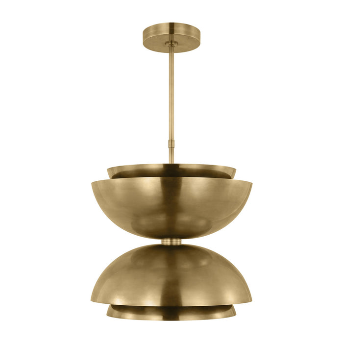 Shanti LED Pendant Light in Natural Brass (Large) (2-Light).