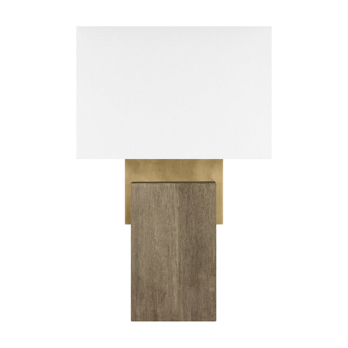 Slab Table Lamp in Natural Brass (Large).