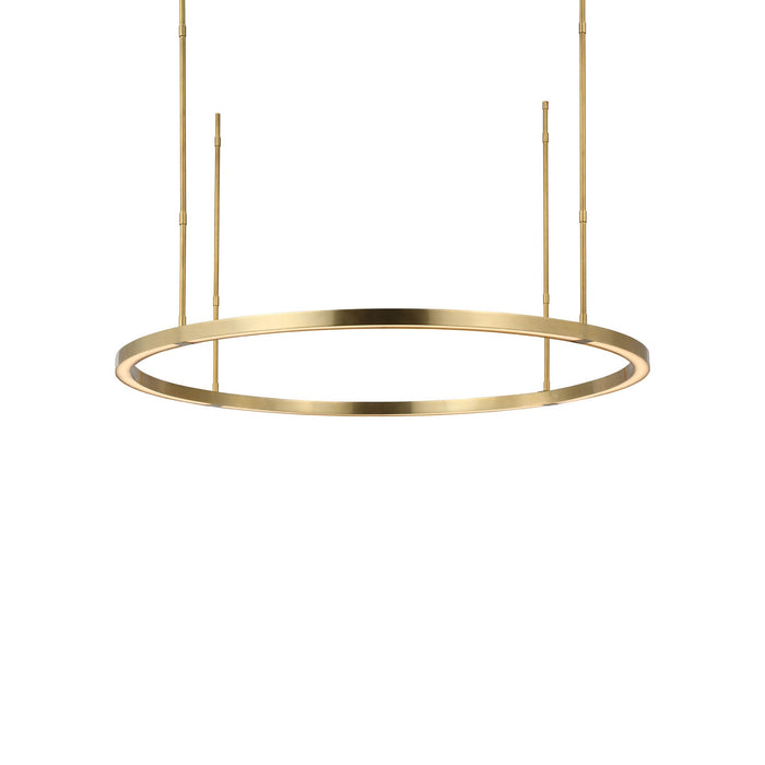 Stagger LED Chandelier in Hand Rubbed Antique Brass (Large).