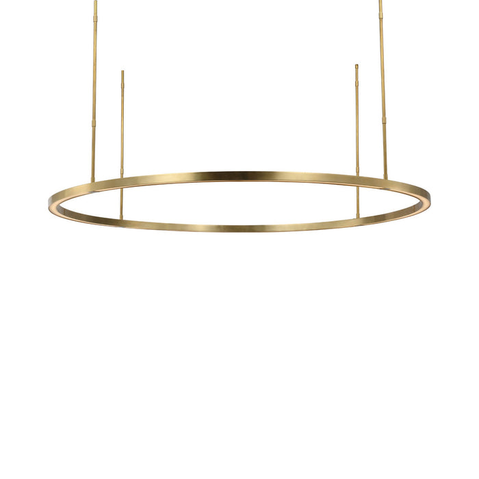 Stagger LED Chandelier in Hand Rubbed Antique Brass (X-Large).
