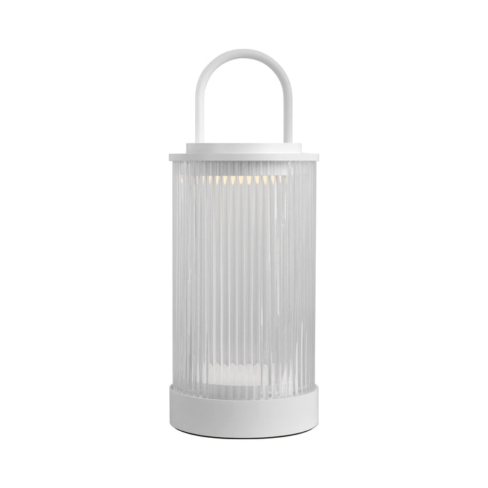 Tawa LED Table Lamp in Matte White / Glass.