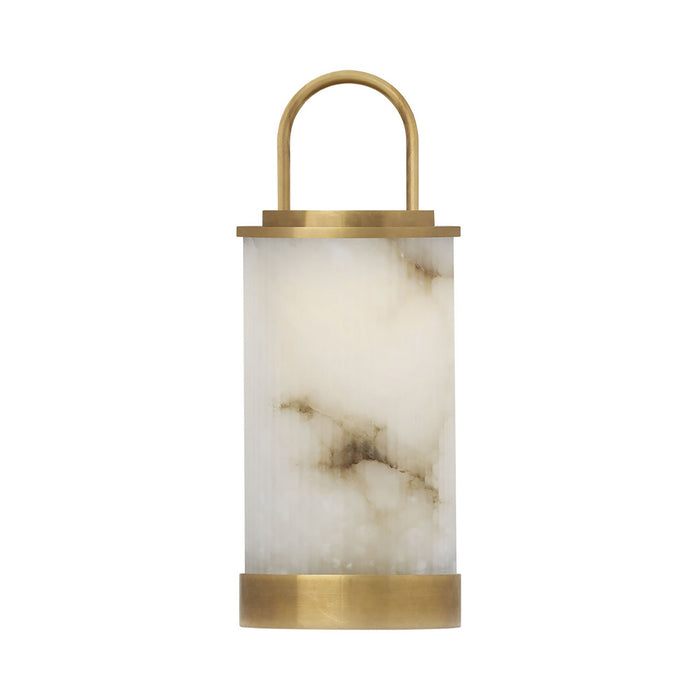 Tawa LED Table Lamp in Hand Rubbed Antique Brass / Alabaster.