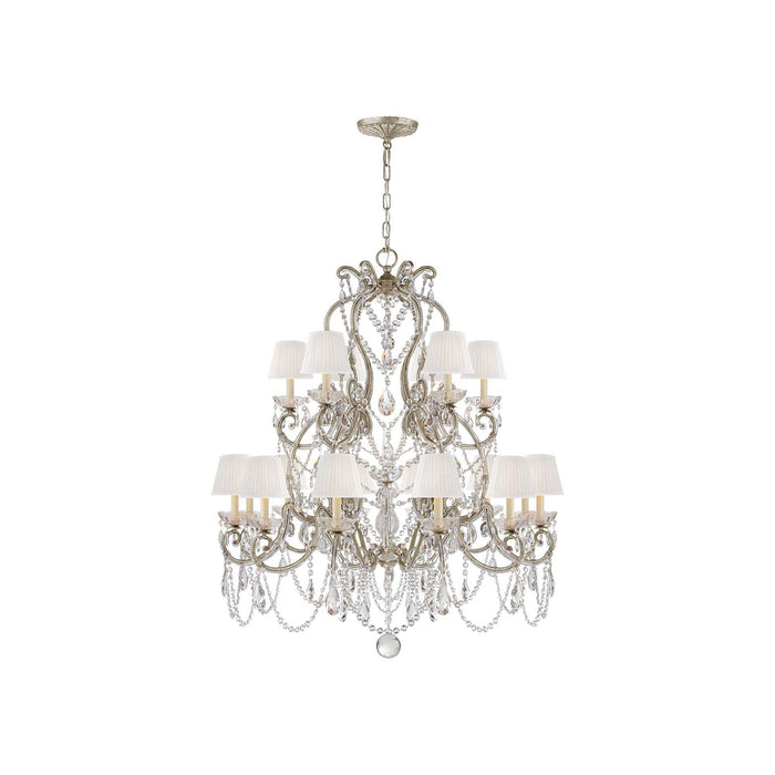 Adrianna Chandelier in Antique Silver Leaf (Medium).