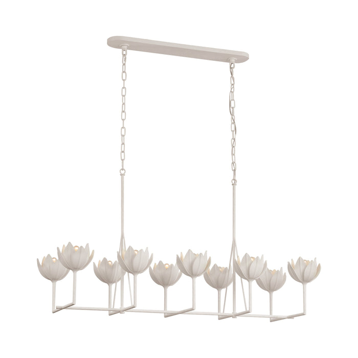 Alberto Linear Chandelier in Plaster White.