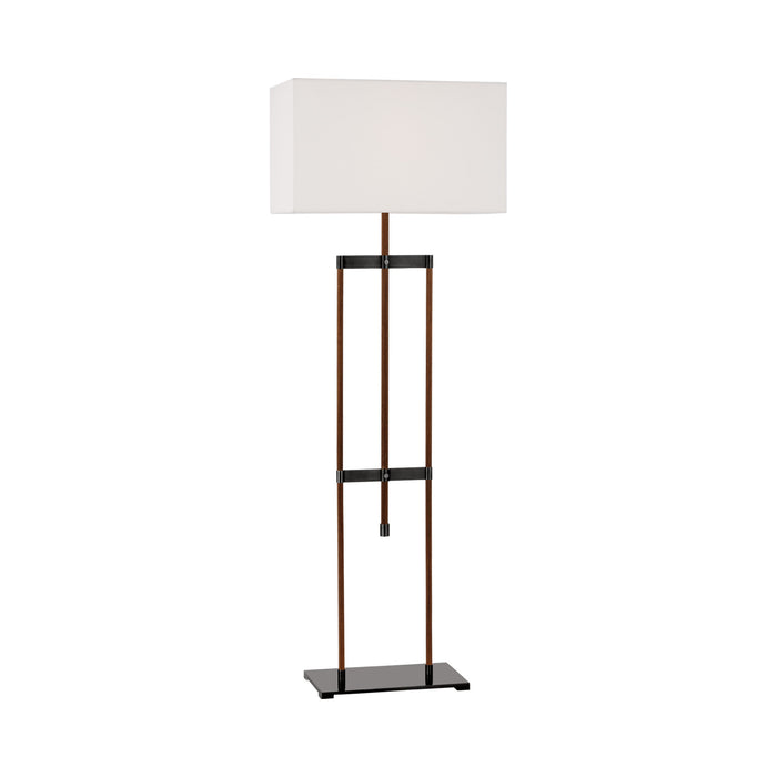 Alda Floor Lamp in Bronze/Dark Walnut.