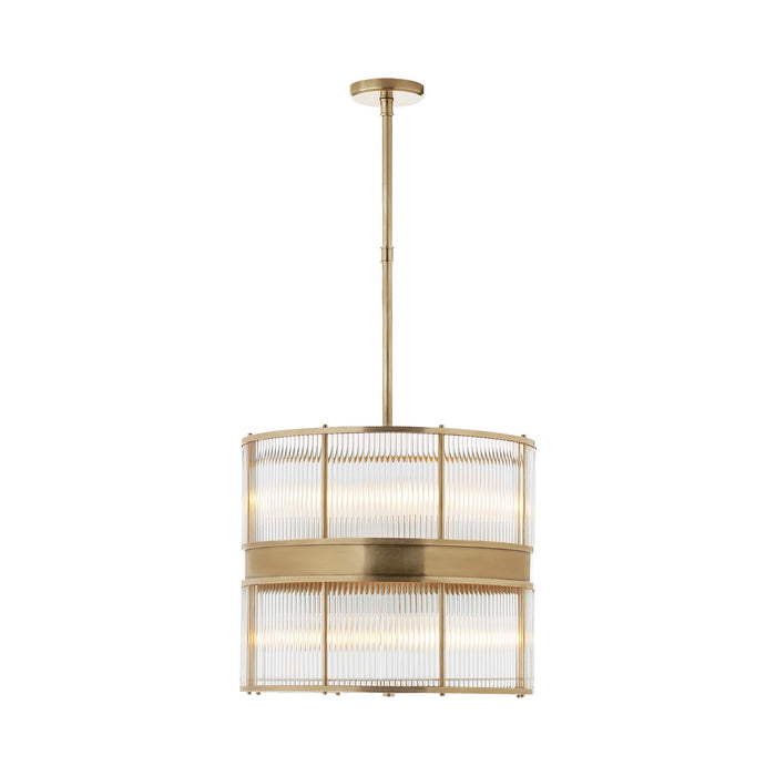 Allen Chandelier in Natural Brass.