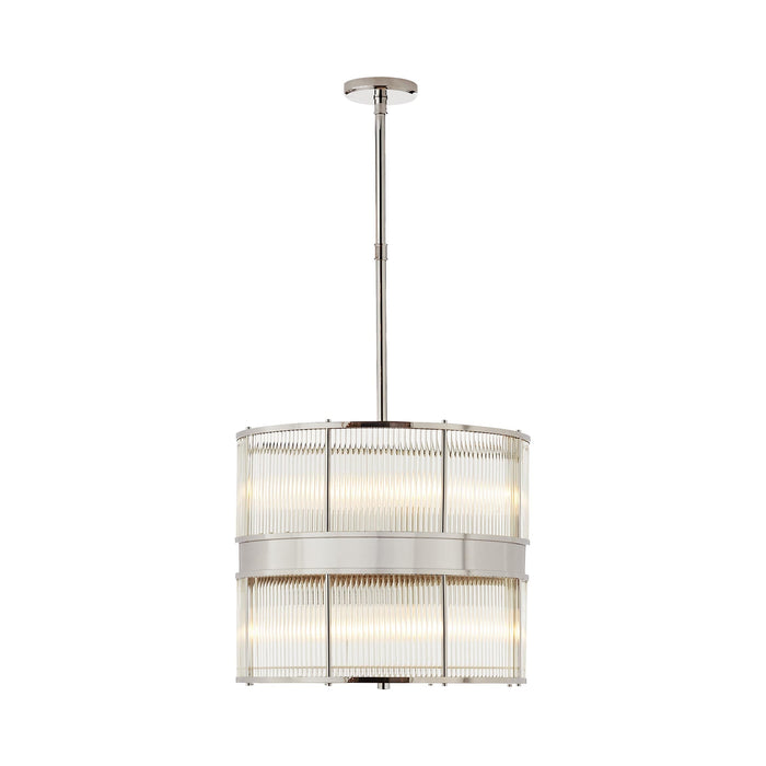 Allen Chandelier in Polished Nickel.