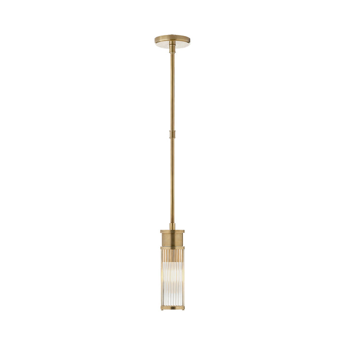 Allen Mini Pendant Light in Natural Brass.