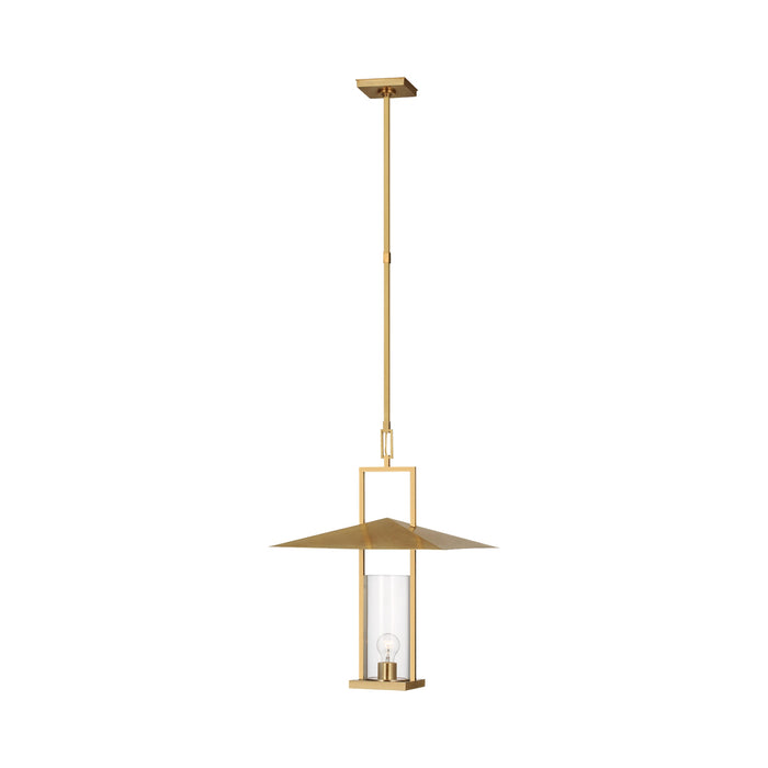 Amity Pendant Light in Antique Brass (Clear Glass/18-Inch).