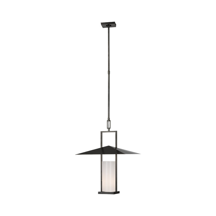 Amity Pendant Light in Bronze/Brass (White Glass/18-Inch).