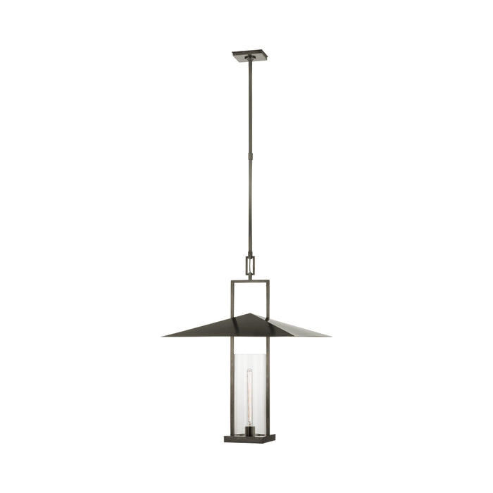 Amity Pendant Light in Bronze/Antique-Burnished Brass (Clear Glass/23-Inch).