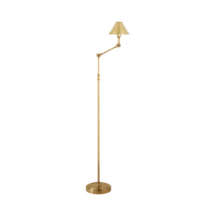 Anette Floor Lamp in Natural Brass.