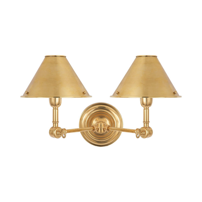 Anette Wall Light in Natural Brass (2-Light).