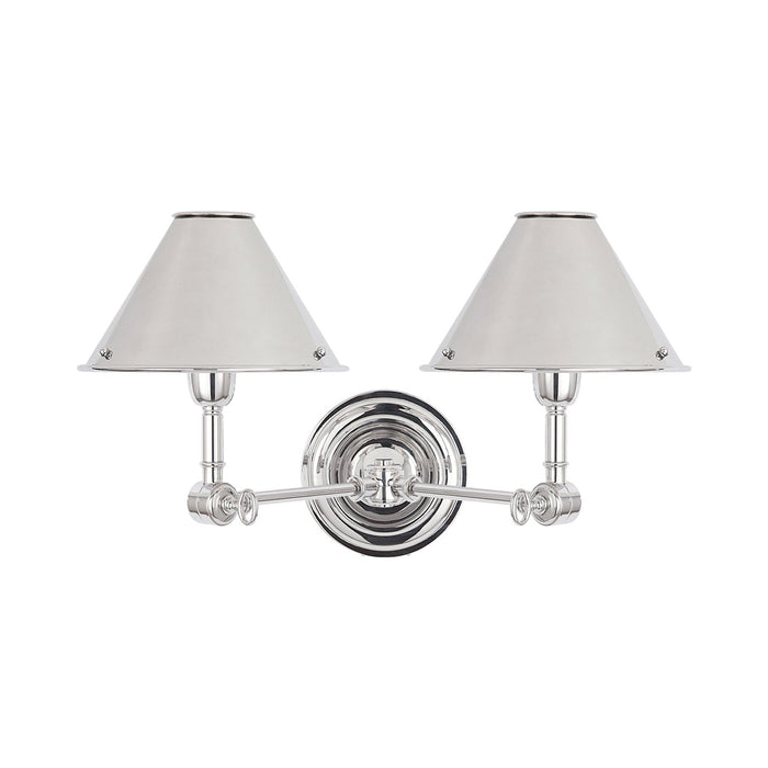 Anette Wall Light in Polished Nickel (2-Light).