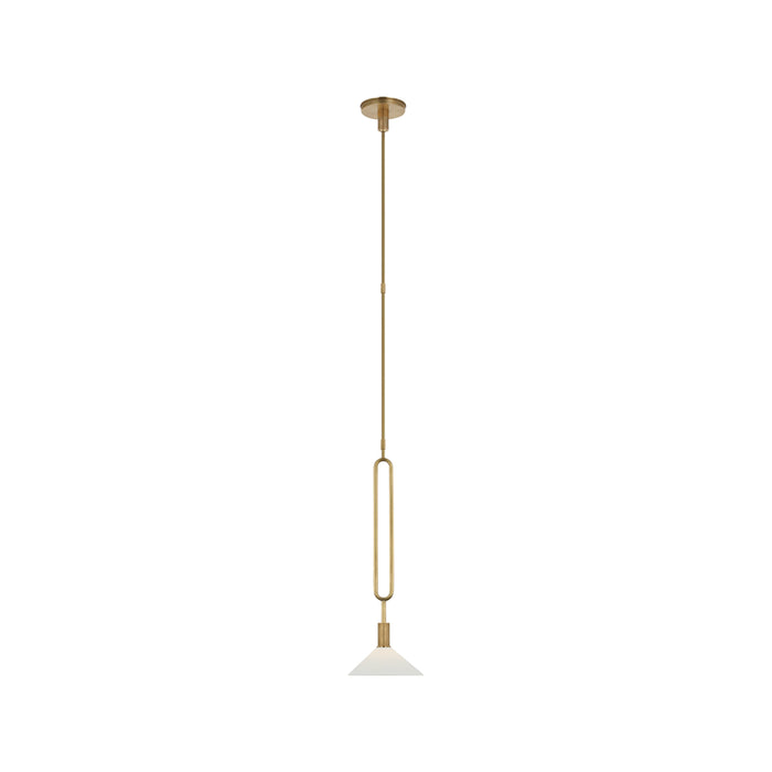 Argo Pendant Light in Antique Brass (8-Inch).