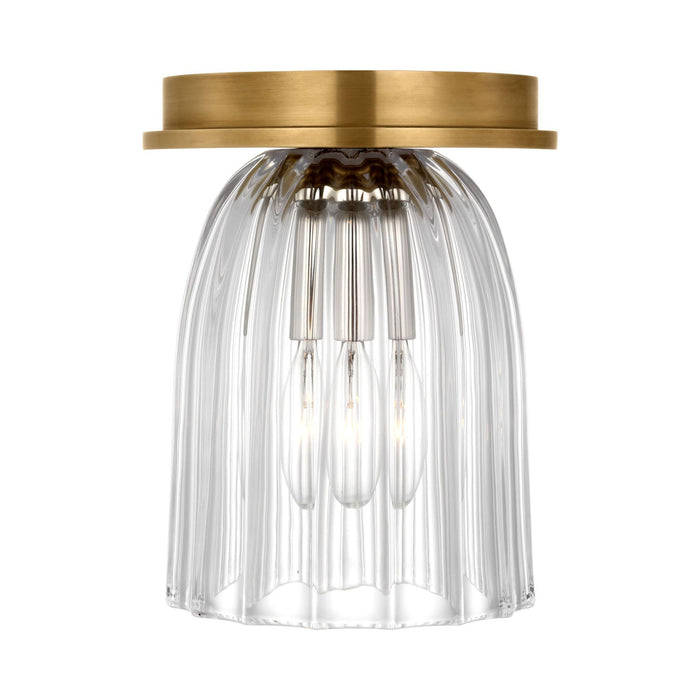 Asalea Flush Mount Ceiling Light in Hand-Rubbed Antique Brass (6.5-Inch).