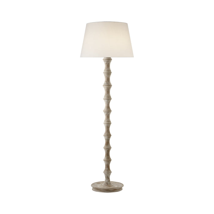 Bamboo Floor Lamp in Belgian White.