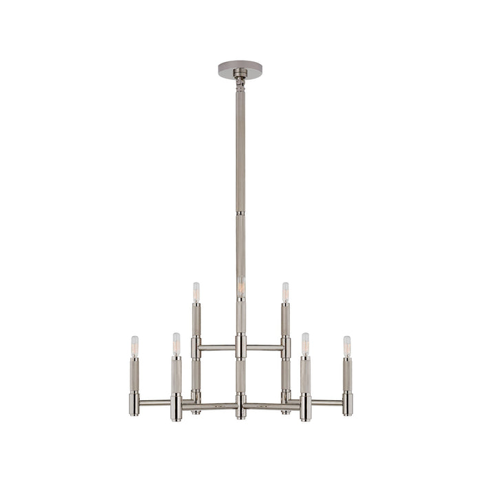 Barrett Chandelier in Polished Nickel (Medium/No Shade).