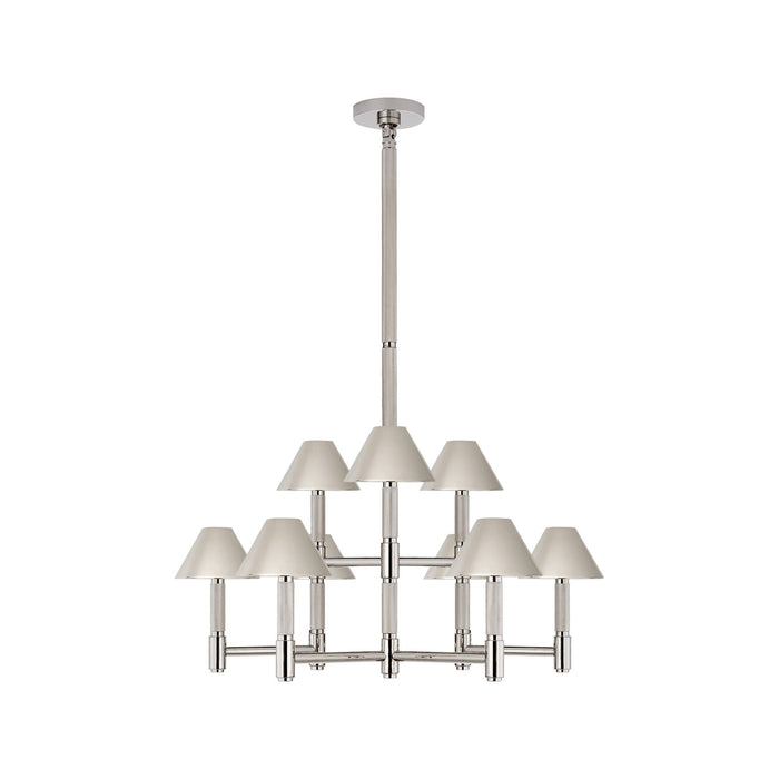 Barrett Chandelier in Polished Nickel (Medium/Polished Nickel).