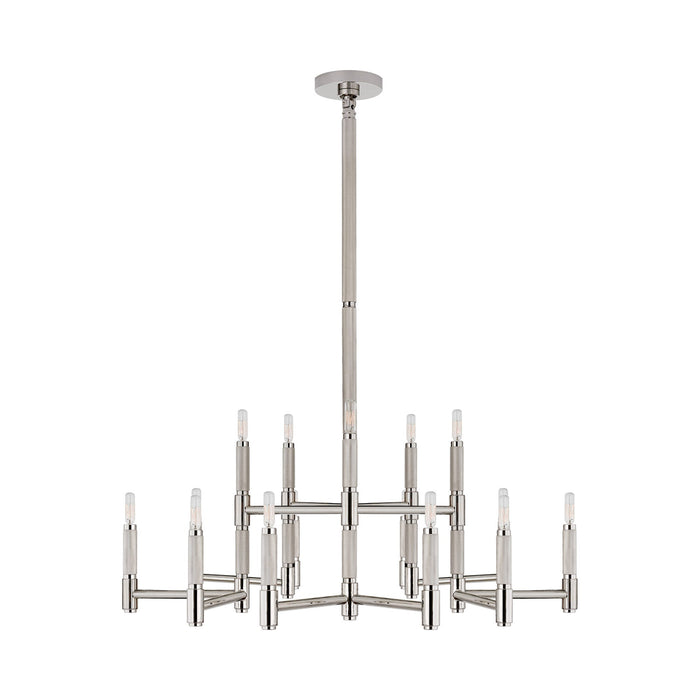 Barrett Chandelier in Polished Nickel (Large/No Shade).