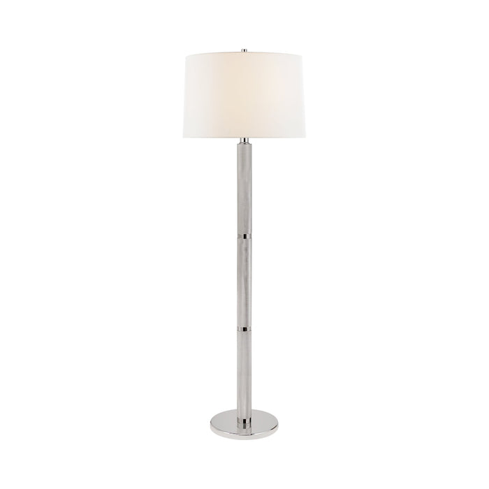 Barrett Floor Lamp in Polished Nickel.