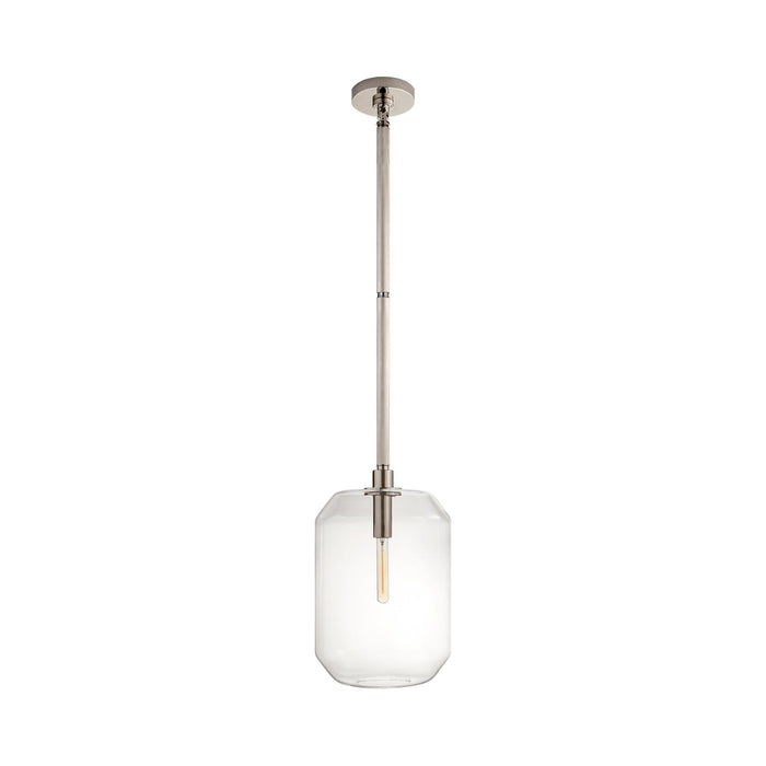 Barrett Pendant Light in Polished Nickel.