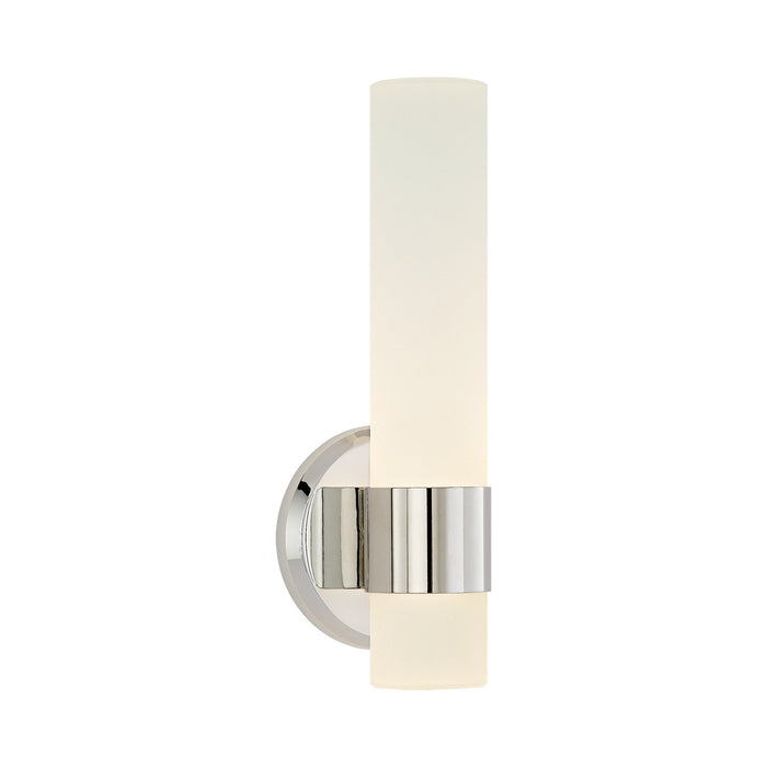 Barton LED Bath Wall Light in Polished Nickel.