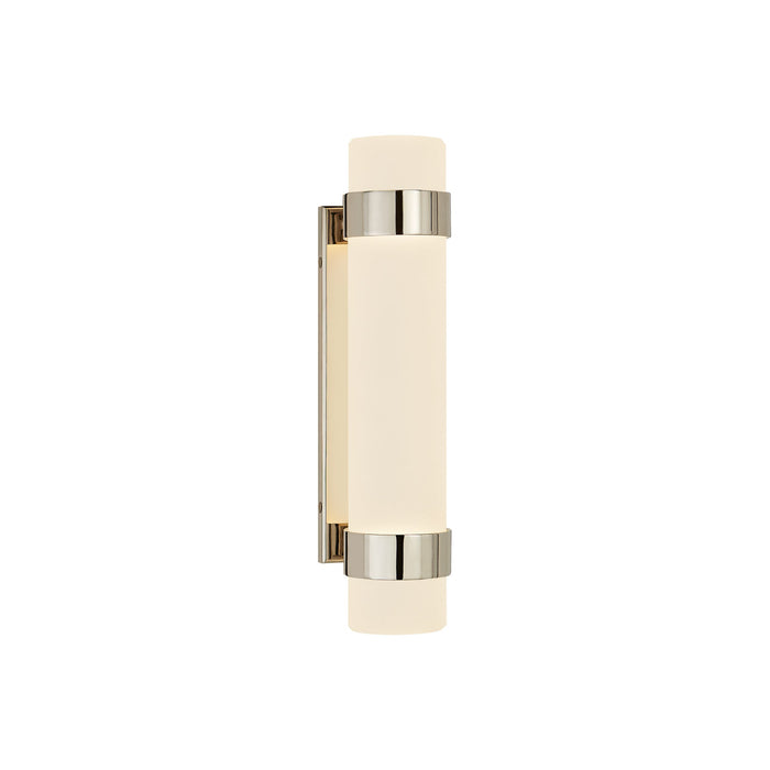 Barton Vertical LED Bath Wall Light in Polished Nickel (Small).