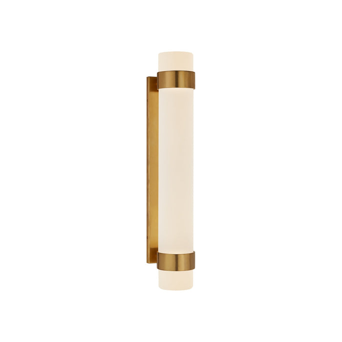 Barton Vertical LED Bath Wall Light in Natural Brass (Medium).