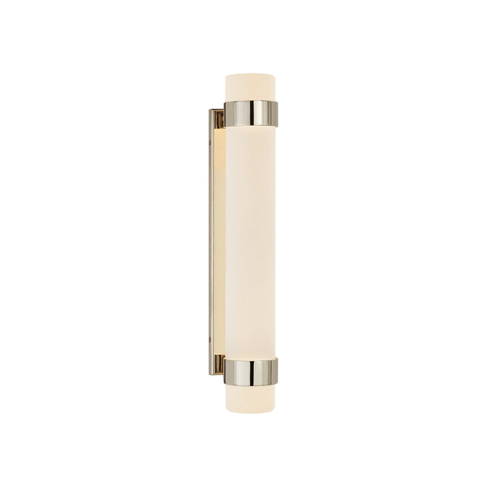 Barton Vertical LED Bath Wall Light in Polished Nickel (Medium).