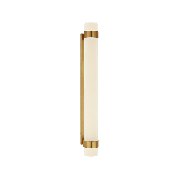 Barton Vertical LED Bath Wall Light in Natural Brass (Large).