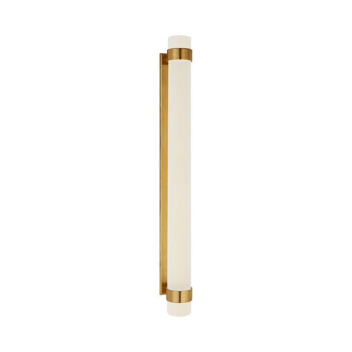 Barton Vertical LED Bath Wall Light in Natural Brass (Grande).