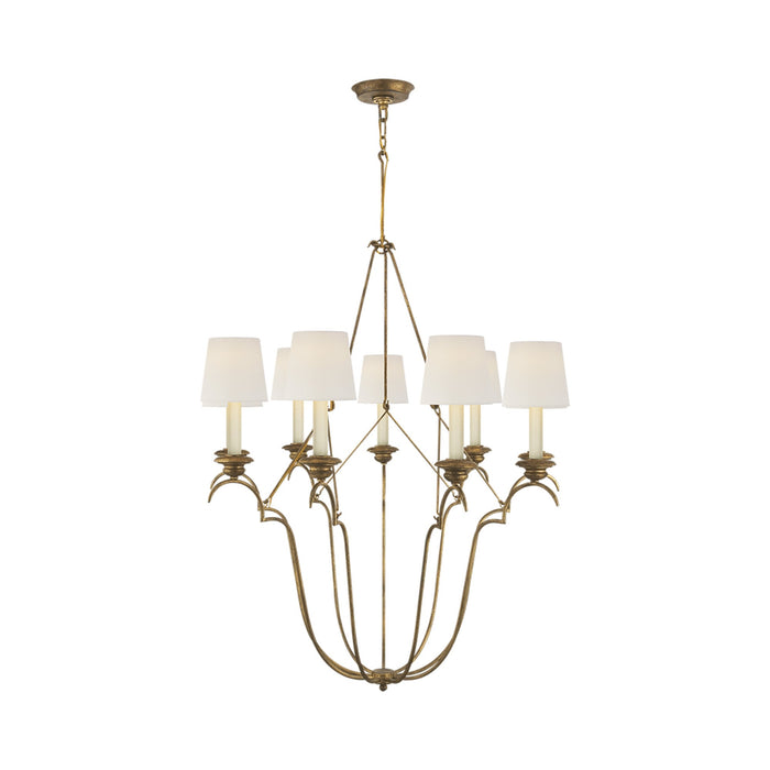 Belvedere Chandelier in Gilded Iron.