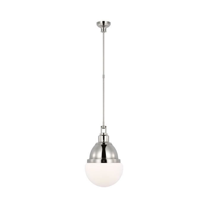 Bernard Pendant Light in Polished Nickel.