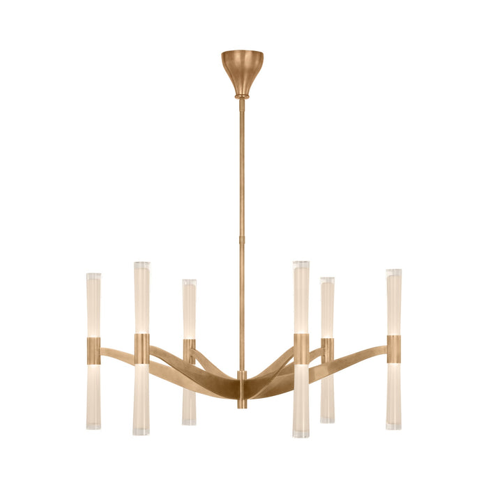 Brenta LED Chandelier in Hand-Rubbed Antique Brass/White Glass(Extra Large).