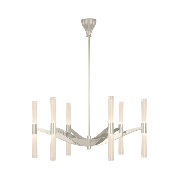 Brenta LED Chandelier in Polished Nickel/White Glass(Extra Large).
