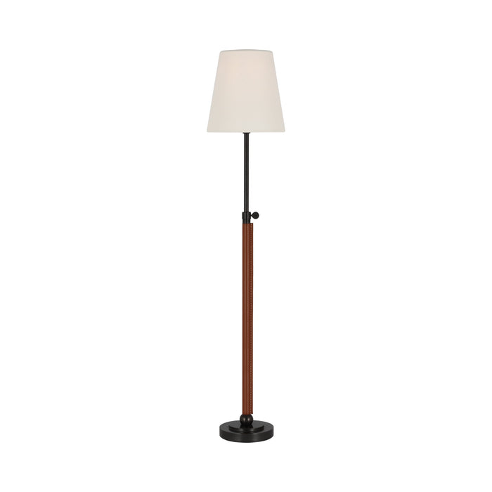 Bryant Table Lamp in Bronze/Saddle Leather/Wrapped (6-Inch).