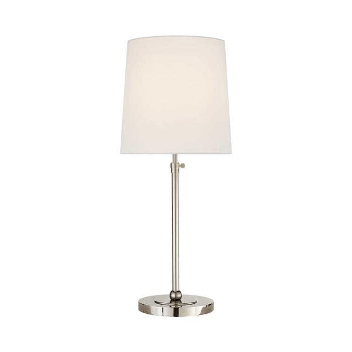 Bryant Table Lamp in Polished Nickel/Not Wrapped (12-Inch).