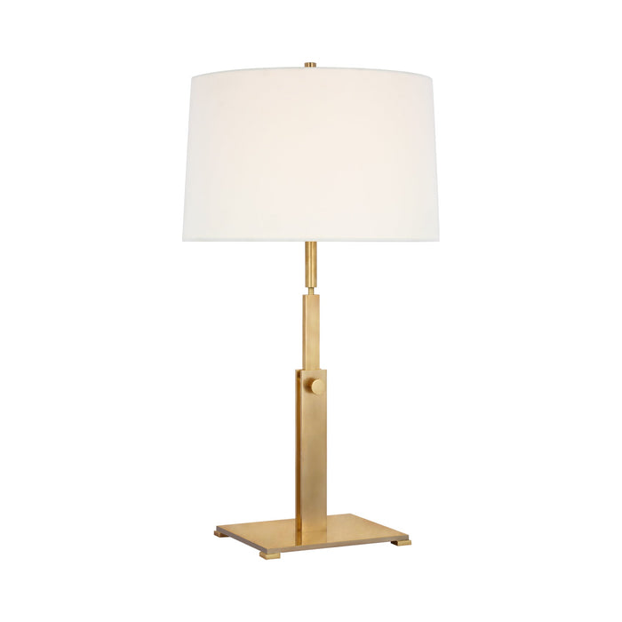 Cadmus Table Lamp in Antique Brass.