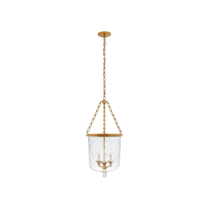 Cambridge Pendant Light in Natural Brass (Medium).