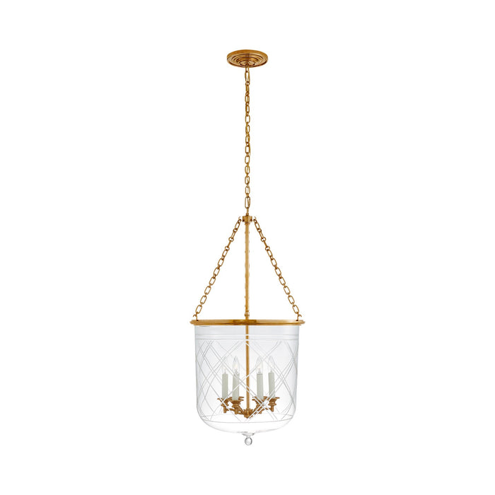 Cambridge Pendant Light in Natural Brass (Large).