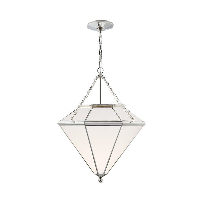 Cannes Pendant Light in Polished Nickel.