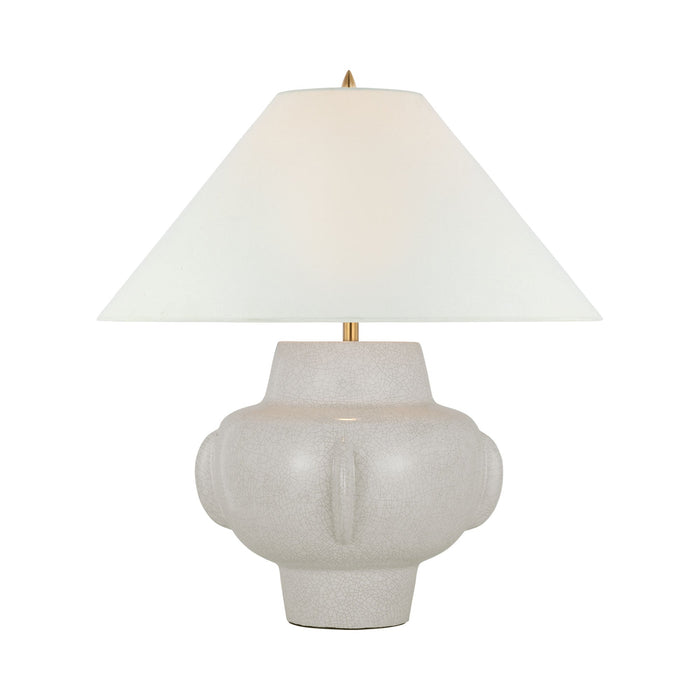 Cap-Ferrat Table Lamp in White Crackle (Linen).