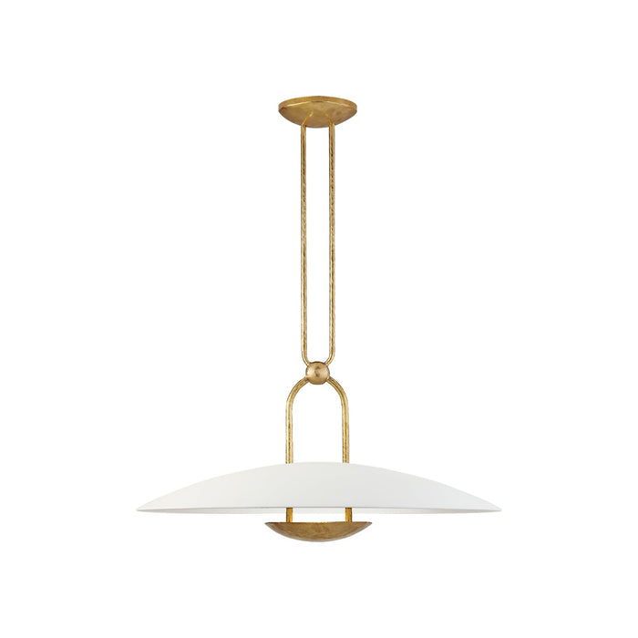 Cara LED Pendant Light in Natural Brass (Medium).