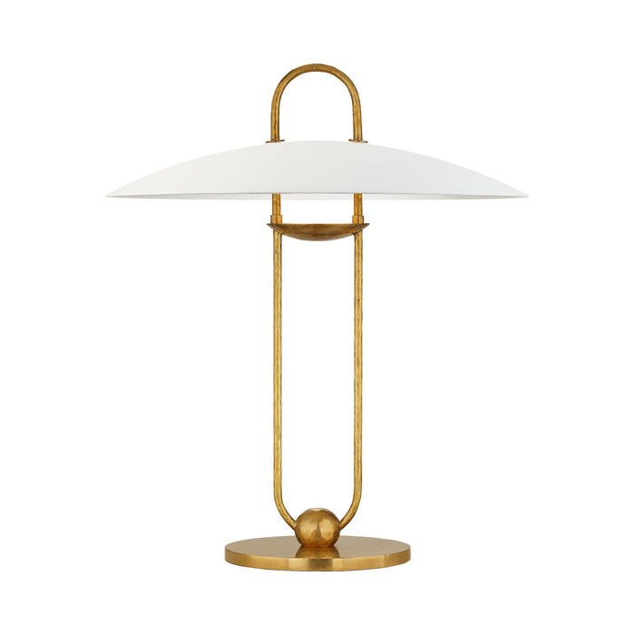 Cara LED Table Lamp in Natural Brass.