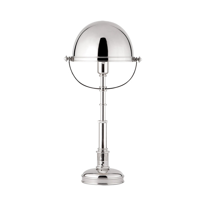 Carthage Table Lamp in Polished Nickel (12.25-Inch).