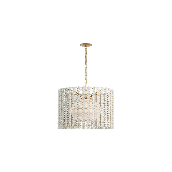 Catania Pendant Light in Antique-Burnished Brass (29-Inch).